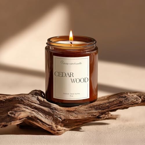 Cedar Wood Candles for Home Scented (14 Ounce)