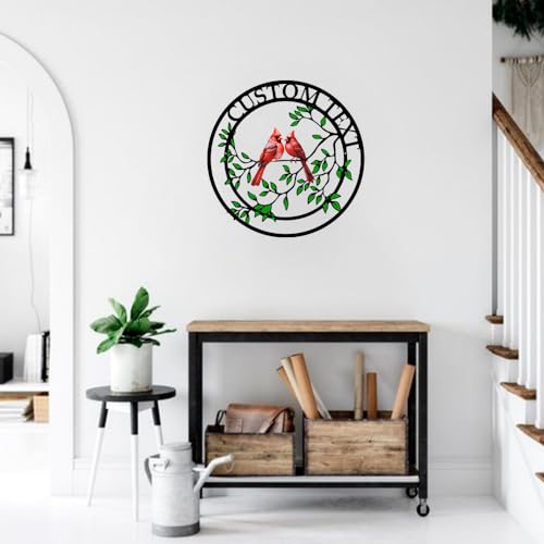 Personalized Name Garden Cardinal Metal Signs