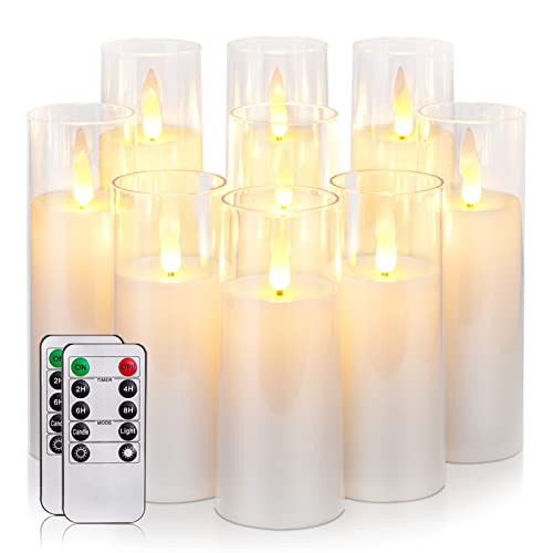 Pure White Acrylic Flameless Candles (9 Count)
