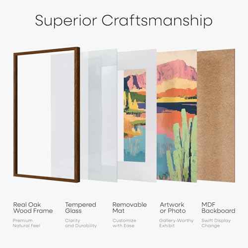 11x18 Brown Oak Diploma Frame (2 Count)