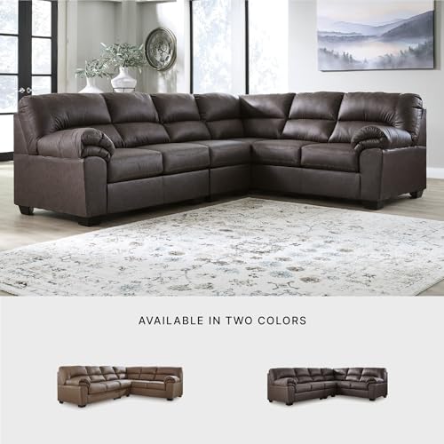 Whitlock 3 Piece Faux Leather Sectional Couch