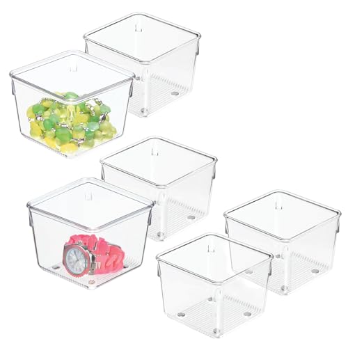 Plastic Drawer Organizer Bins (6 Count)