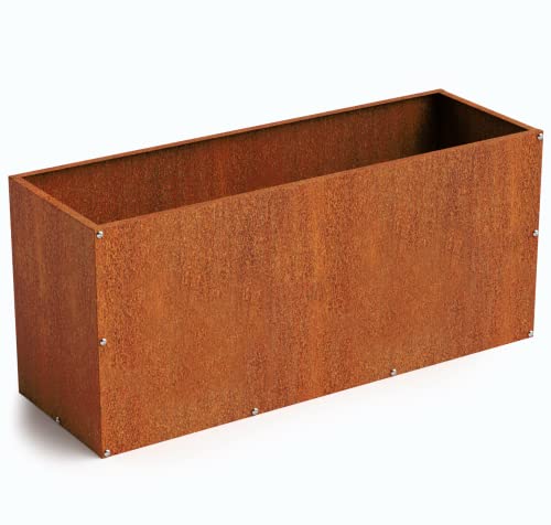Corten Steel Rectangular Outdoor Planter Box