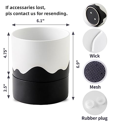 Ceramic Self Watering Plant Pot for Indoor Plants