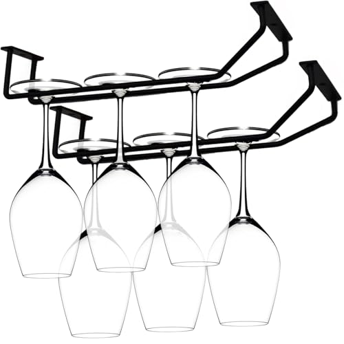10.8 Inch Black Wine Glass Rack (2 Count)