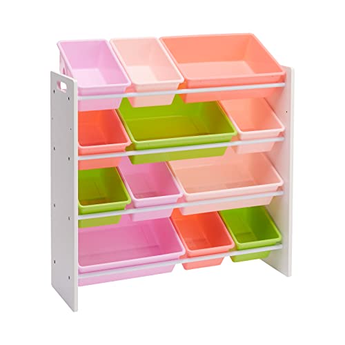 Kids Toy Storage Organizer with 12 Plastic Bins