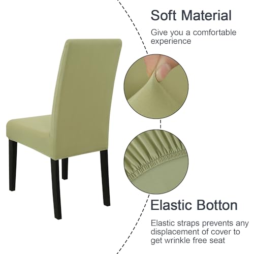 Sage Green Chair Covers for Dining Room Set of 4