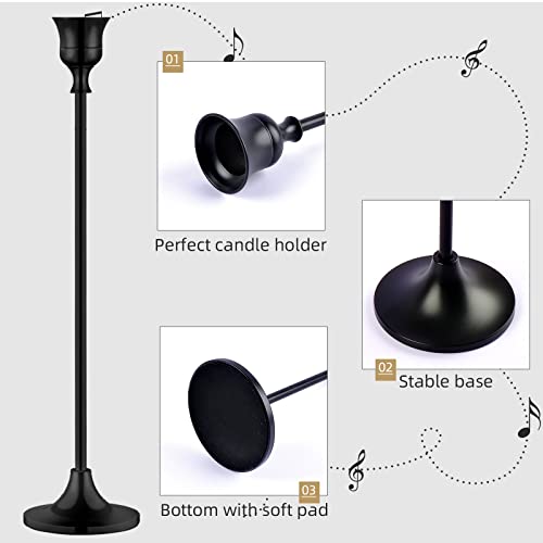 Black Taper Candle Holders Set of 6 (6 Count)