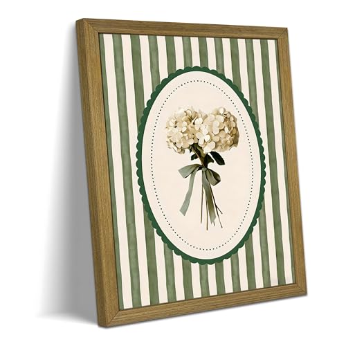 Framed White Hydrangea Canvas Wall Art