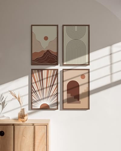 11x17 Walnut Oak Frame Set of 4 (4 Count)
