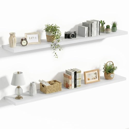 10 Inch Deep Floating Shelves for Wall 55” Set of 2 (2 Count)