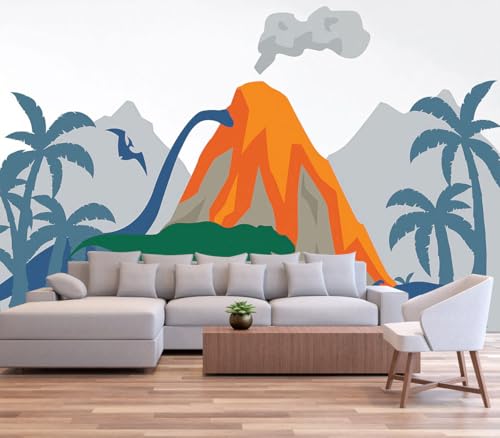 Cartoon Mountain Mural