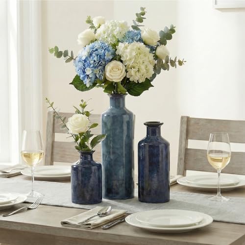 Blue Ceramic Vase Set (3 Count)