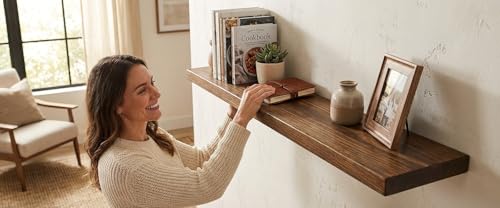 60 Inch Wooden Floating Shelves for Wall