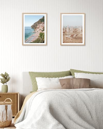 12x16IN Amalfi Coast Framed Wall Art Positano Canvas
