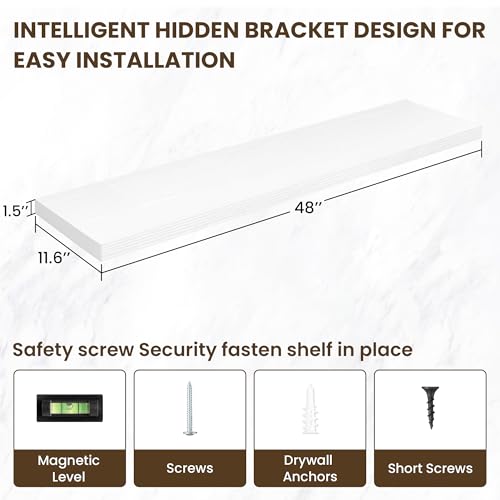 48 Inch Floating Shelves