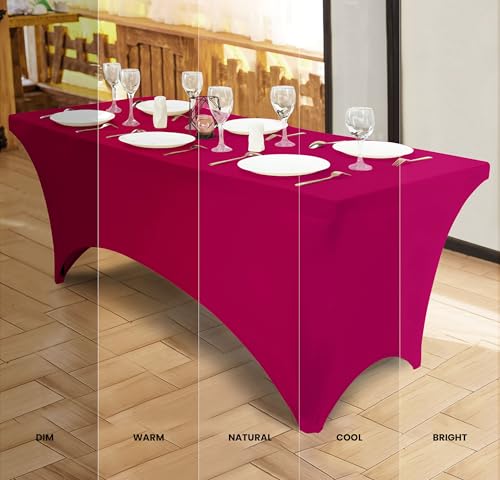 Spandex Table Cloth 2 Pack [6FT (2 Count)