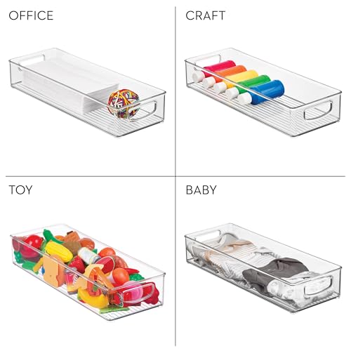Slim Extra Long Clear Storage Bin (2 Count)