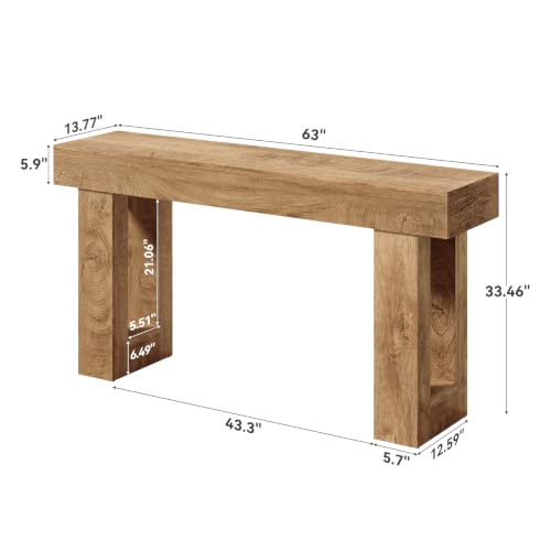 63 Inches Long Console Table for Entryway