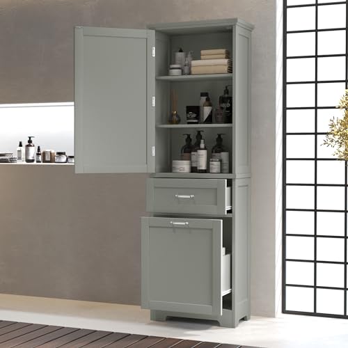 Bathroom Cabinet with Drawers and Doors