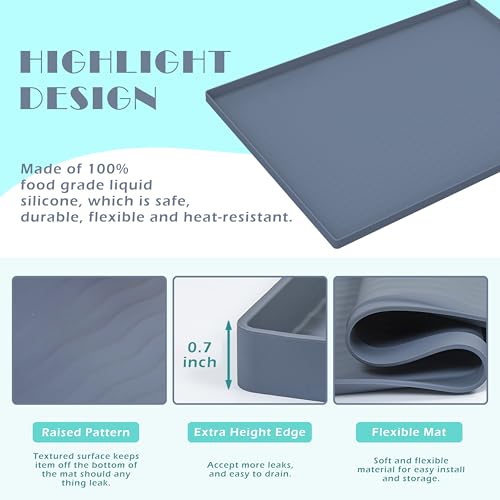 Waterproof Silicone Under Sink Mat 25'' x 22'' Shelf Liner for Kitchen and Bathroom (550 sq in)