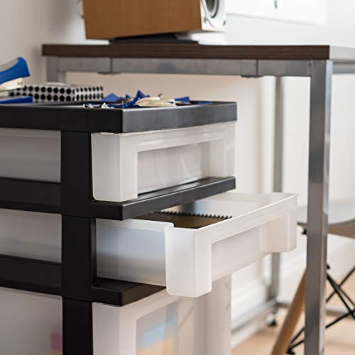 4 Drawer Rolling Storage Cart with Organizer Top