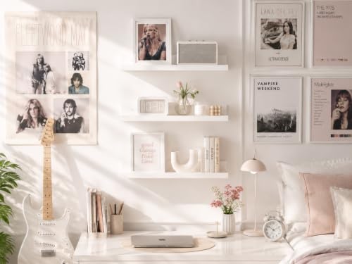 Floating Shelves for Wall Decor and Storage (6 Count)