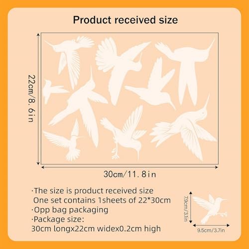 Bird Window Clings Static Cling Window Decals