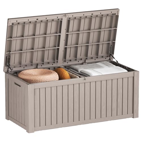 180 Gallon Outdoor Storage Box Patio Deck Box Waterproof