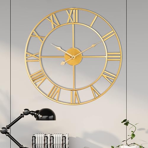 Large Wall Clock for Living Room Decor Silent Non