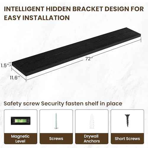 72 inch Floating Shelves for Wall