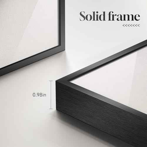 Large Framed Modern Black and White Horse Wall Art