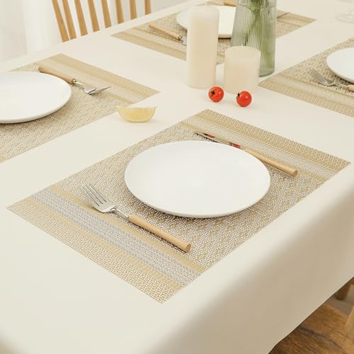 Stardust Yellow Placemats Set of 6 (6 Count)