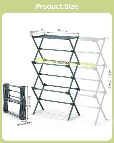 3 Tier Foldable Clothes Drying Rack