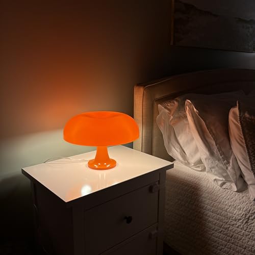 Orange Mushroom Lamp with 4 Replacable Bulbs