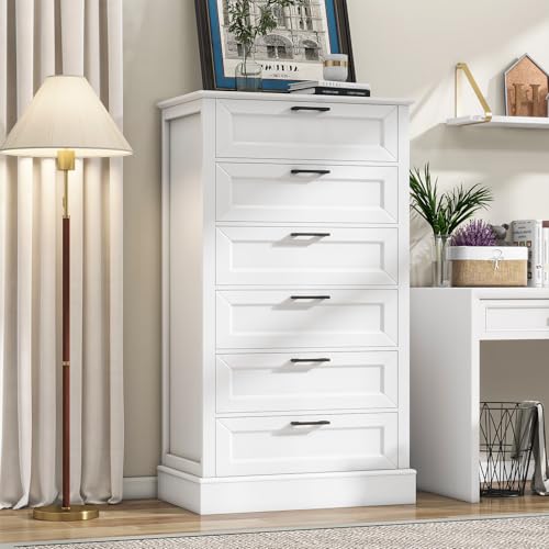 White 6 Drawer Dresser