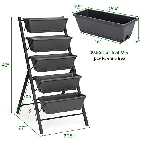 5 Tier Vertical Garden Planter