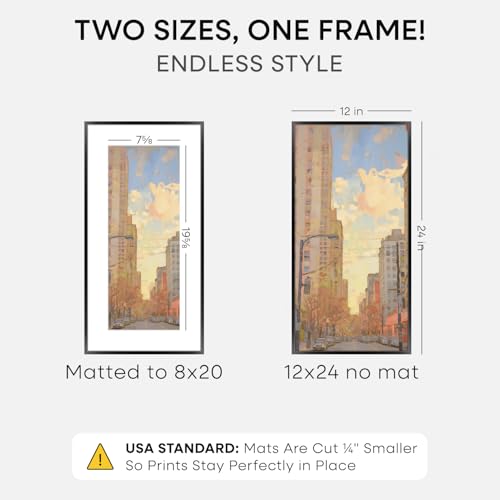 12x24 Black Picture Frame