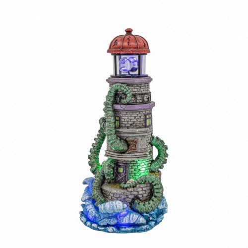 Lighthouse Attack Kraken Theme Spooky Halloween Village Multi