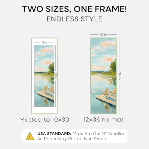 12x36 Green Picture Frame (2 Count)