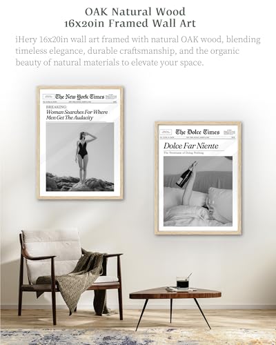 16x20in Dolce Far Niente Framed Newspaper Wall Art
