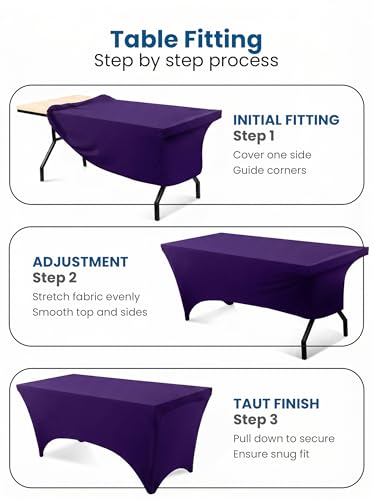 Spandex Table Cloth 2 Pack [6FT (2 Count)