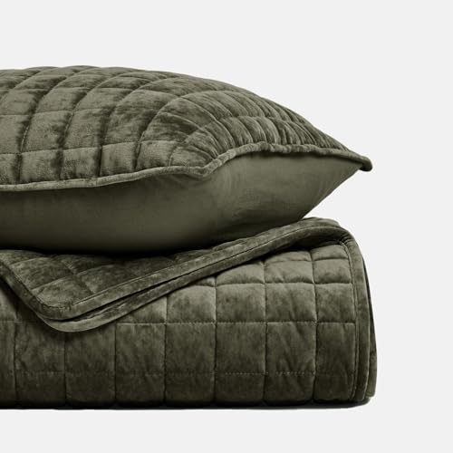 Channel Box Stitch Velvet Quilt Set