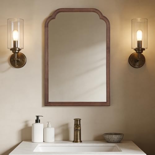 Wood Bathroom Mirrors for Wall Mounted