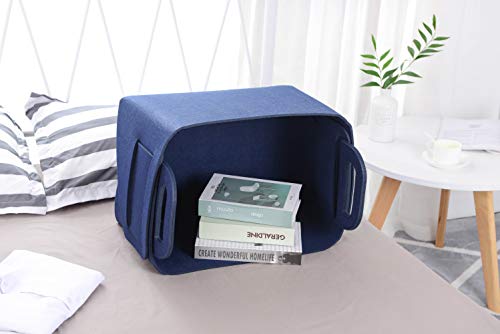 Storage Basket Felt Storage Bin Collapsible& Convenient Box Organizer with Carry Handles for Office Bedroom Closet Babies Nursery Toys Laundry