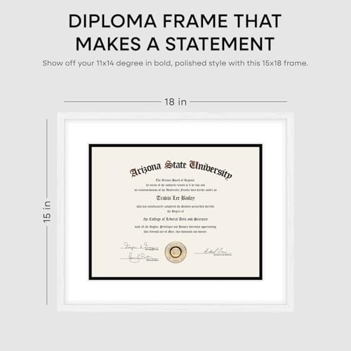 15x18 Black Oak Diploma Frame (3 Count)