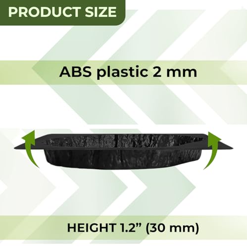 4 pcs Log Slab Old Wood Paver Paving Precast Concrete Mold Plaster ABS 2mm