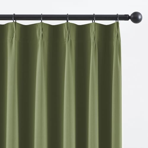 Sage Green Wide Blackout Curtains 95 Inches Long (2 Count)