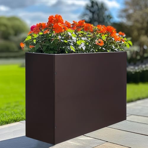 Large Metal Rectangular Garden Planter Box 32”x 12”x 24”