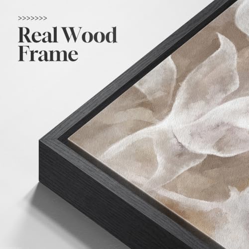 Large Framed Abstract Floral Wall Art for Living Room